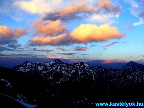 Naplemente Großglockner Hochalpen Srtaße, Ausztria, Salzburg tartomány