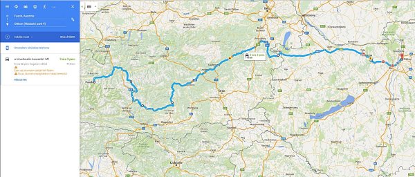 Hazautazás, keresztül a Nockmal Sraße-n