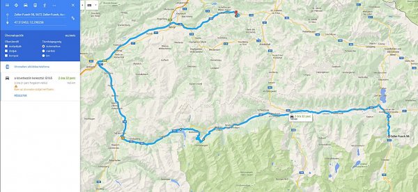 Gerlos Straße-n átvezető útszakasz, rálátással a Krimml vízesésre és meglátogatás lehetőségével